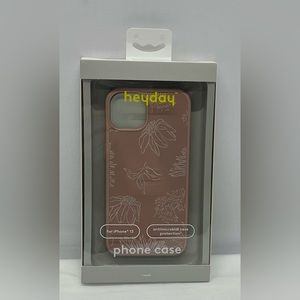 heyday iPhone13 Case Taupe Floral New Antimicrobial Protection